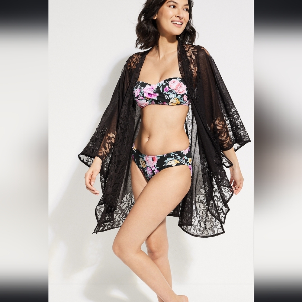 Maurices, One size, Black Lace Ruana